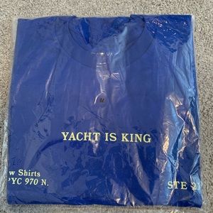 mega yacht t-shirt play on jesus is king